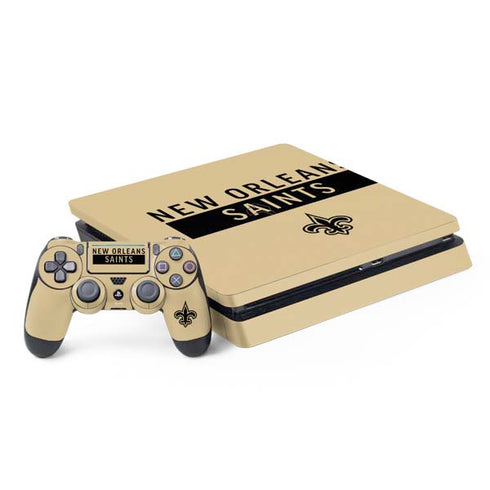NFL New Orleans Saints Gold Performance Series PS4 Slim Bundle Skin